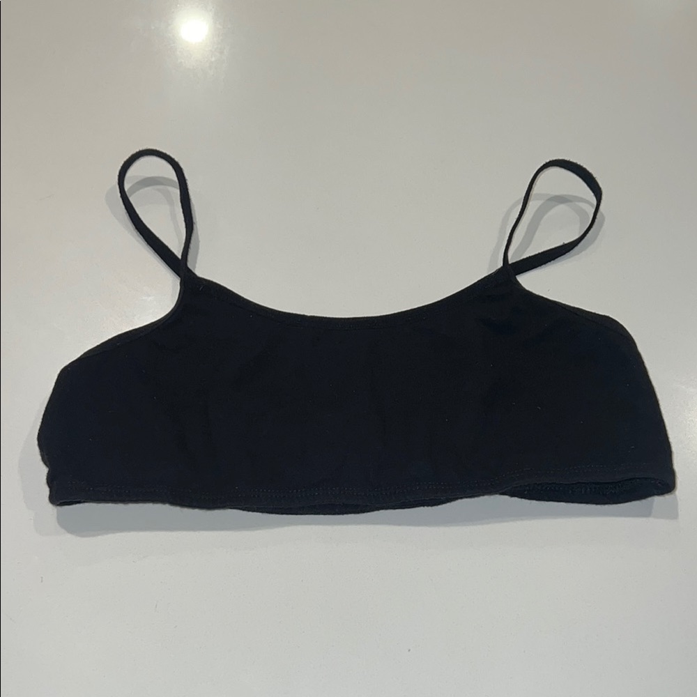 Girls Black Spaghetti Strap Training Bra